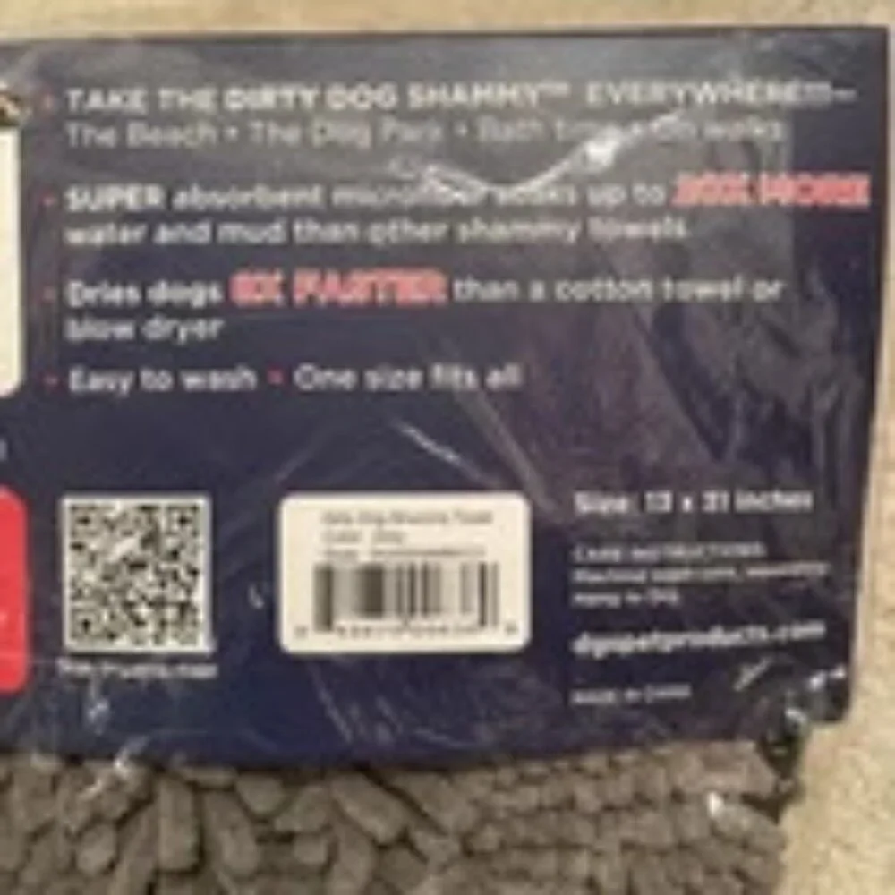 NWT New Dirty Dog Shammy Dog Towels For Drying Dogs-Heavy Duty Soft Microfiber